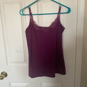 RW&CO Purple Lace Trim Cami Top